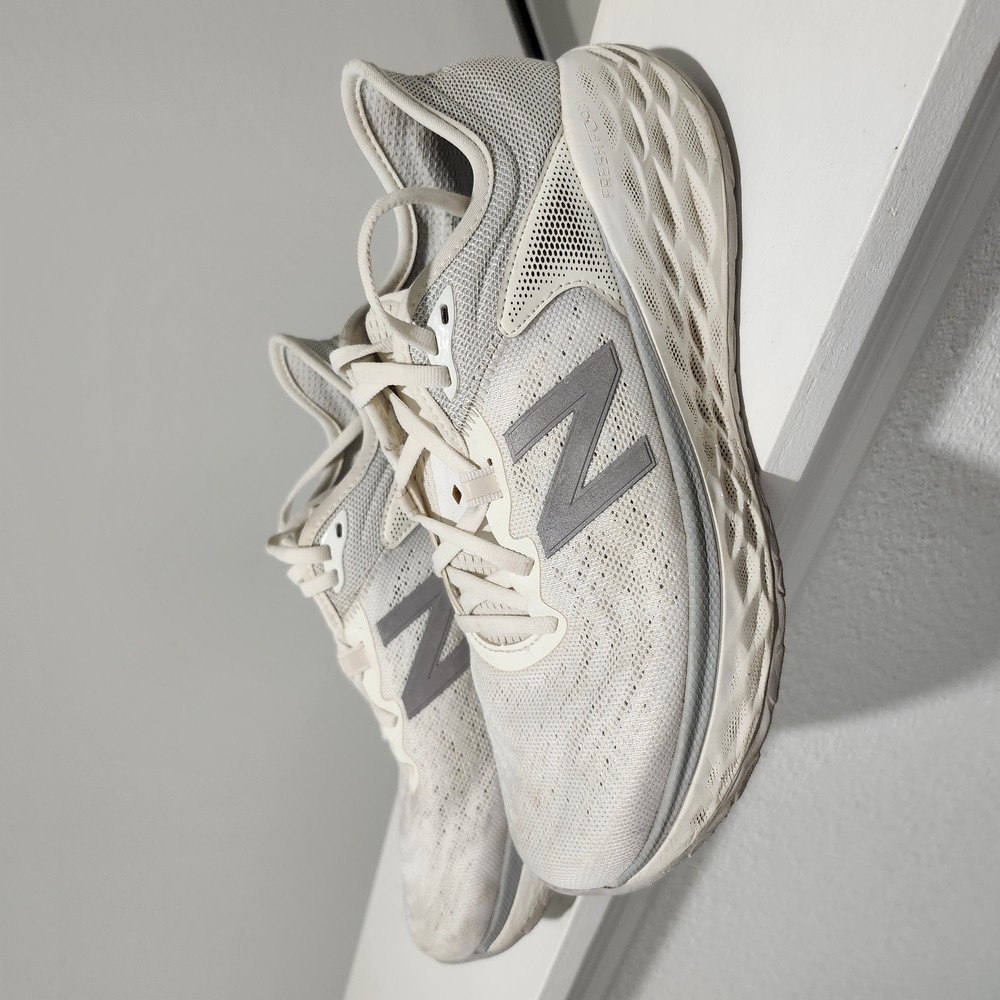 New Balance White and Gray Sneakers